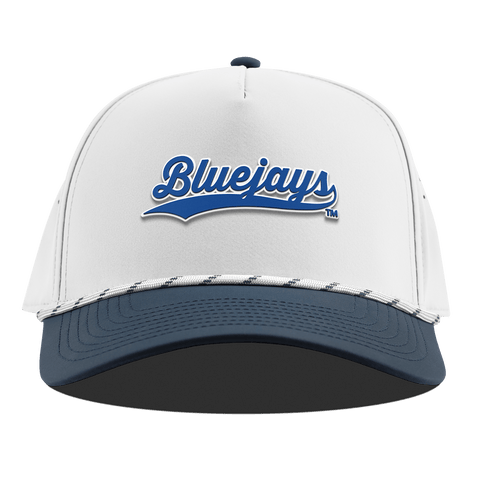 Creighton University "Bluejays Script" Curved 5 Panel Rope White/Orion