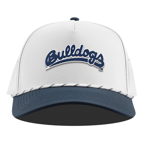 Fresno State University "Bulldogs Script Navy" Curved 5 Panel Rope White/Orion