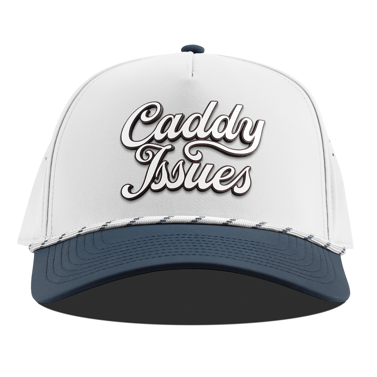Caddy Issues Script Curved 5 Panel Rope White/Orion