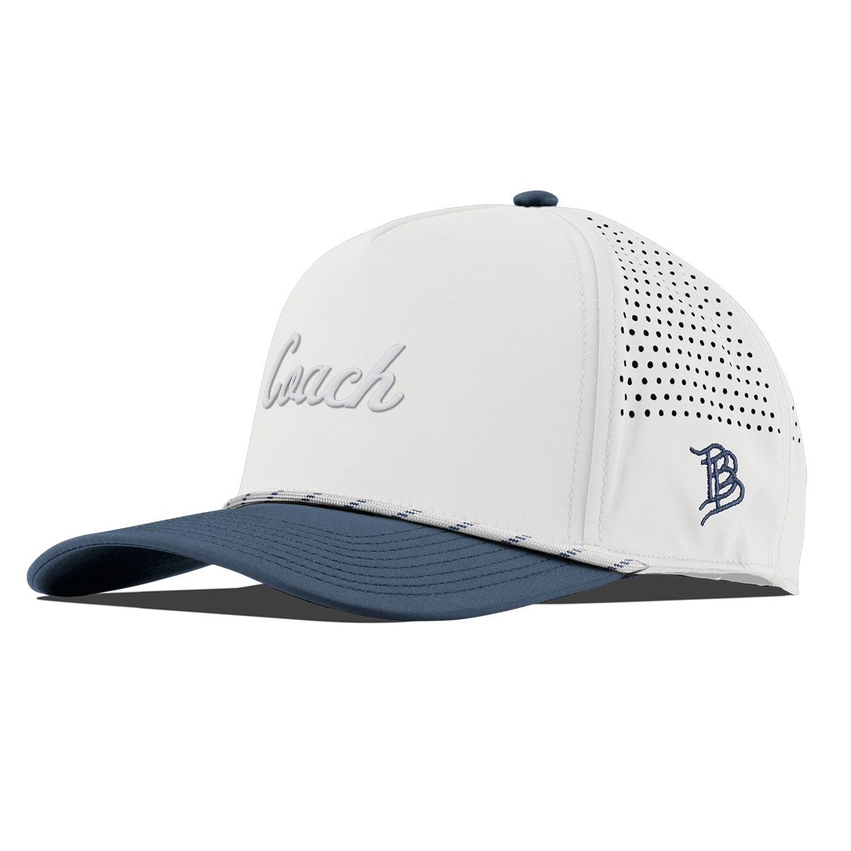 Coach Curved 5 Panel Rope (White Script) White/Orion
