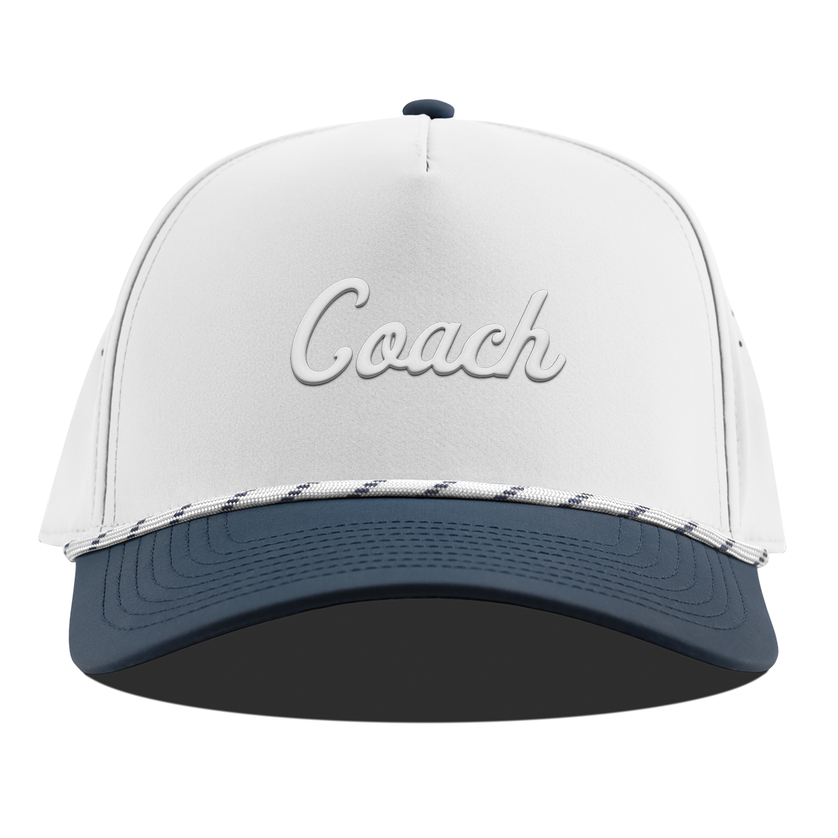 Coach Curved 5 Panel Rope (White Script) White/Orion