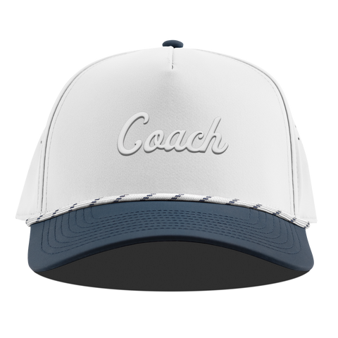 Coach Curved 5 Panel Rope (White Script) White/Orion