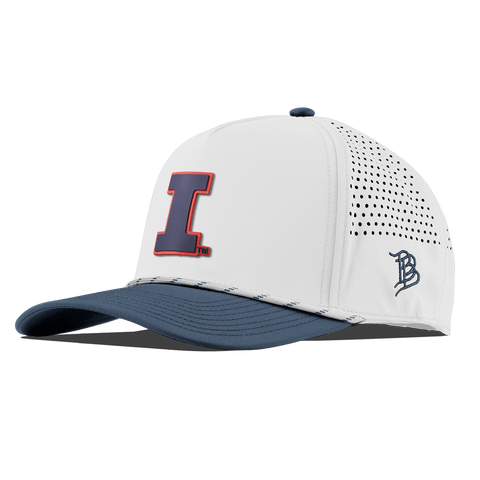 University of Illinois "Fighting Illini Navy" Curved 5 Panel Rope White/Orion
