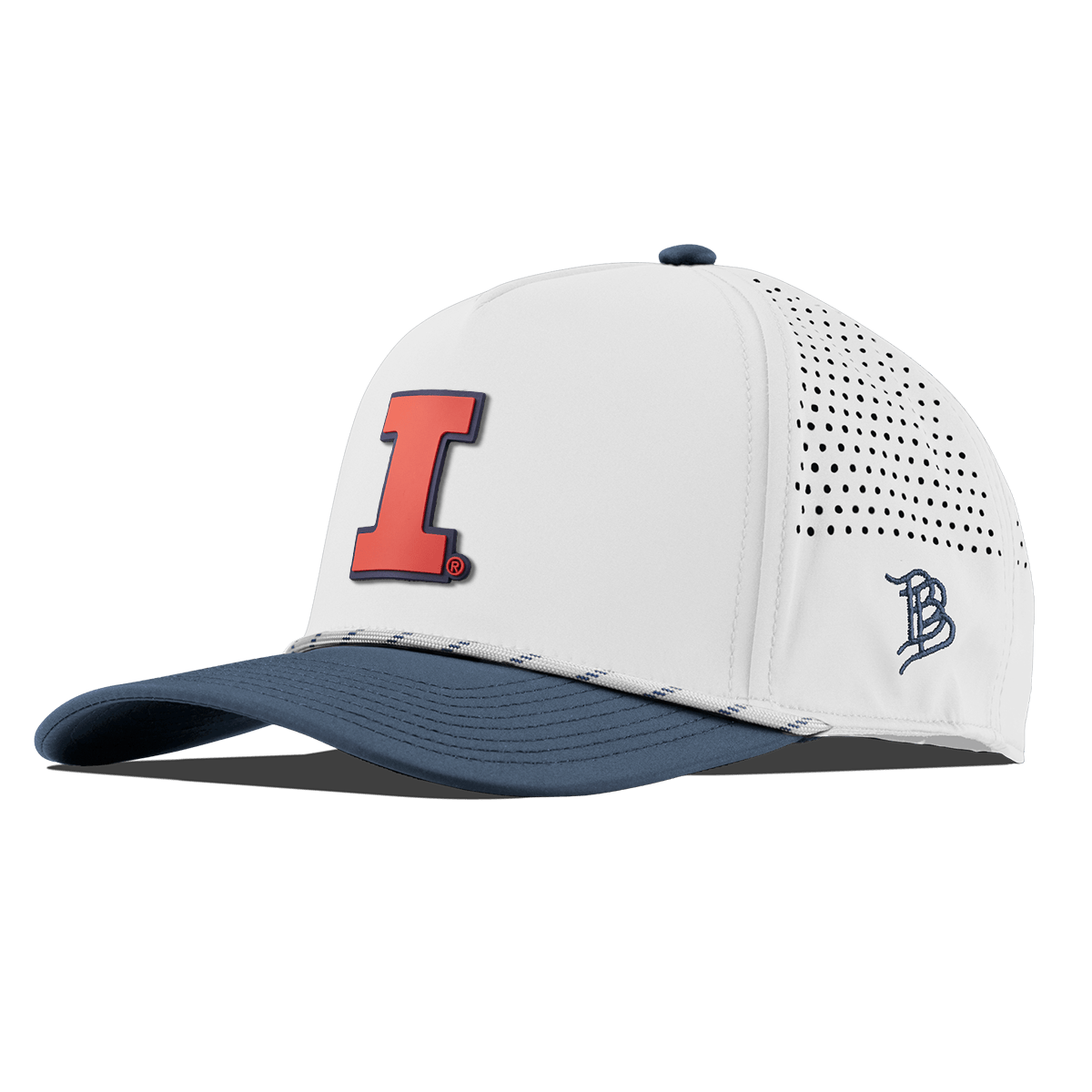 University of Illinois "Fighting Illini Orange" Curved 5 Panel Rope White/Orion