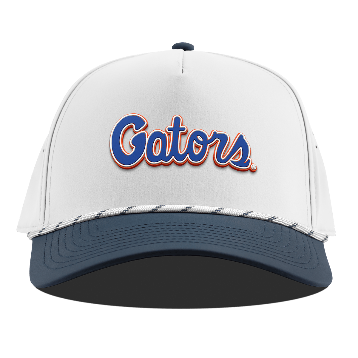 University of Florida "Gator Script" Curved 5 Panel Rope White/Orion