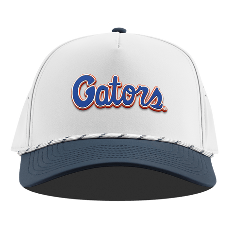 University of Florida "Gator Script" Curved 5 Panel Rope White/Orion