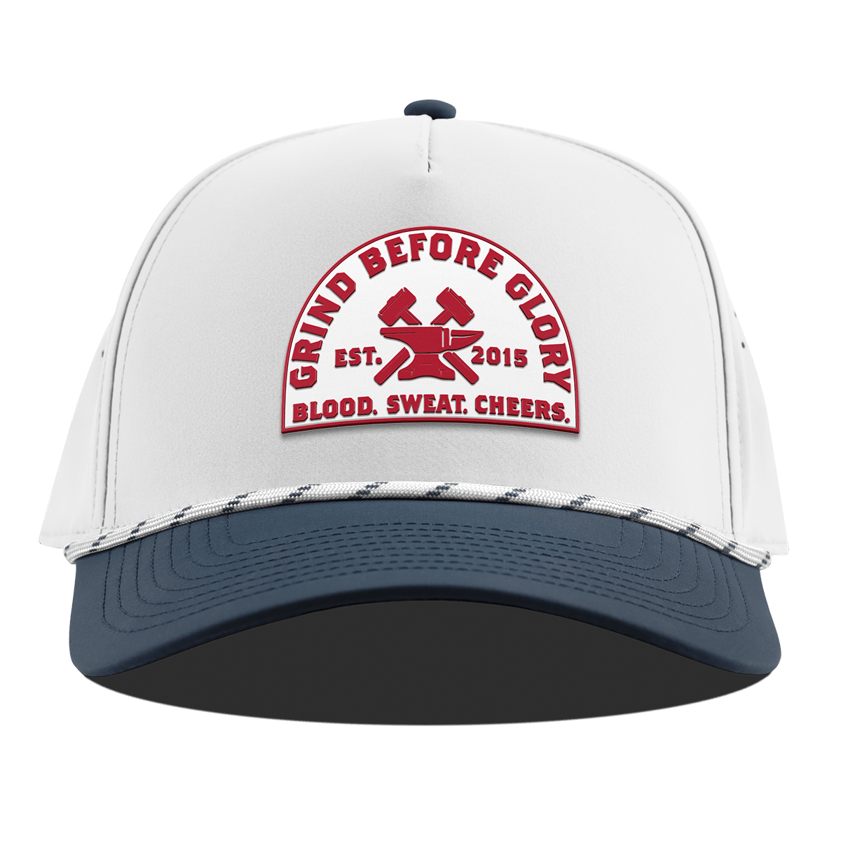 Grind Before Glory Curved 5 Panel Rope White/Orion