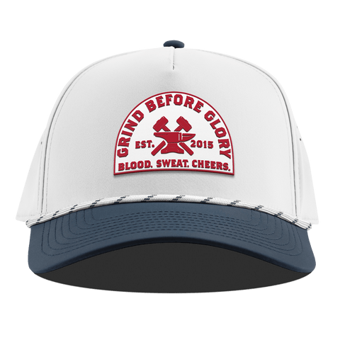 Grind Before Glory Curved 5 Panel Rope White/Orion