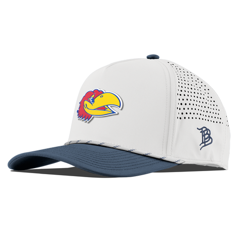 University of Kansas "KU Big Jay" Curved 5 Panel Rope White/Orion