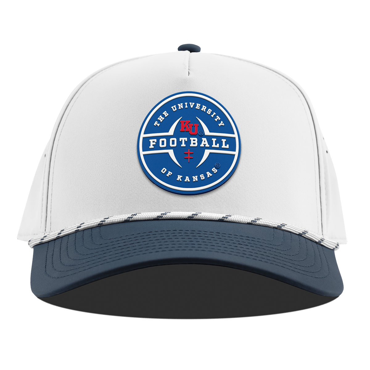University of Kansas "Kansas Football Legacy" Curved 5 Panel Rope White/Orion