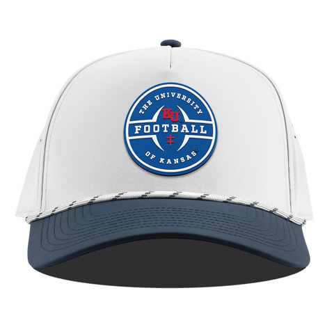 University of Kansas "Kansas Football Legacy" Curved 5 Panel Rope White/Orion