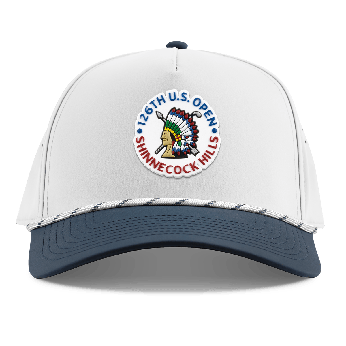 2026 U.S. Open Colored Emblem Curved 5 Panel Rope White/Orion