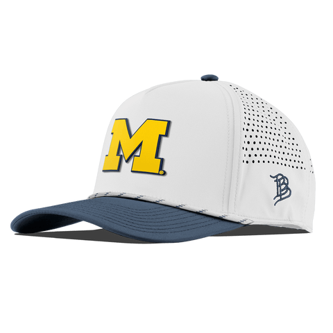 University of Michigan "Michigan Block" Curved 5 Panel Rope White/Orion