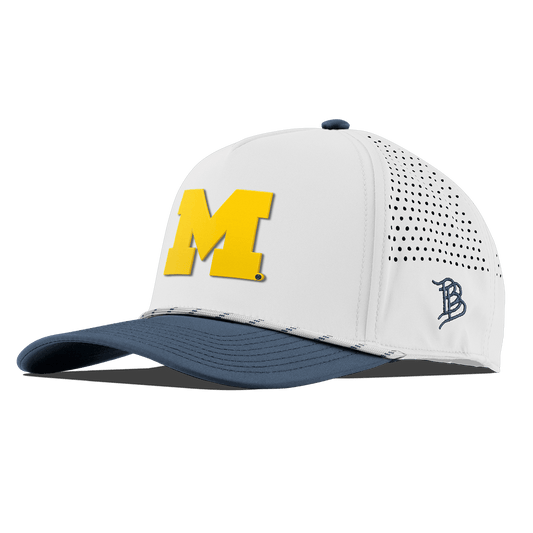 University of Michigan "Michigan Gold Block" Curved 5 Panel Rope White/Orion