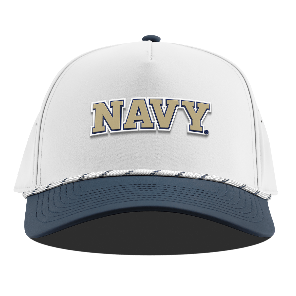 United States Naval Academy "Naval Academy Block" Curved 5 Panel Rope White/Orion
