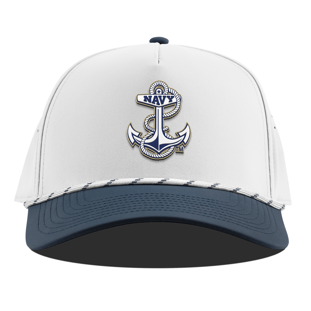 United States Naval Academy "Naval Academy Midshipman" Curved 5 Panel Rope White/Orion