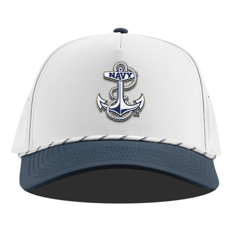 United States Naval Academy "Naval Academy Midshipman" Curved 5 Panel Rope White/Orion