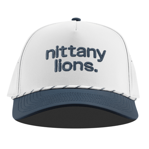 Pennsylvania State University "nittany lions." Orion Curved 5 Panel Rope White/Orion