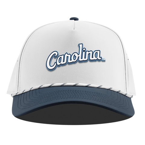 University of North Carolina "North Carolina Script" Curved 5 Panel Rope White/Orion