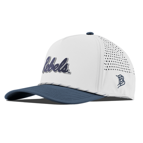 University of Mississippi "Ole Miss Navy Rebels" Curved 5 Panel Rope White/Orion