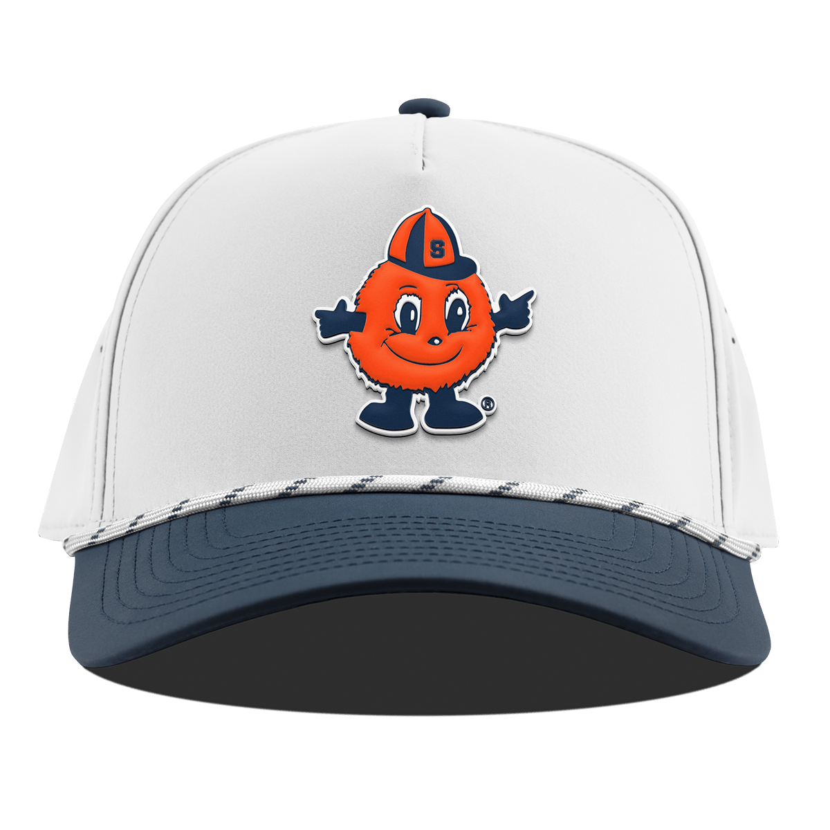 Syracuse University "Otto The Orange" Curved 5 Panel Rope White/Orion