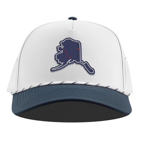 Alaska Patriot Series Curved 5 Panel Rope White/Orion