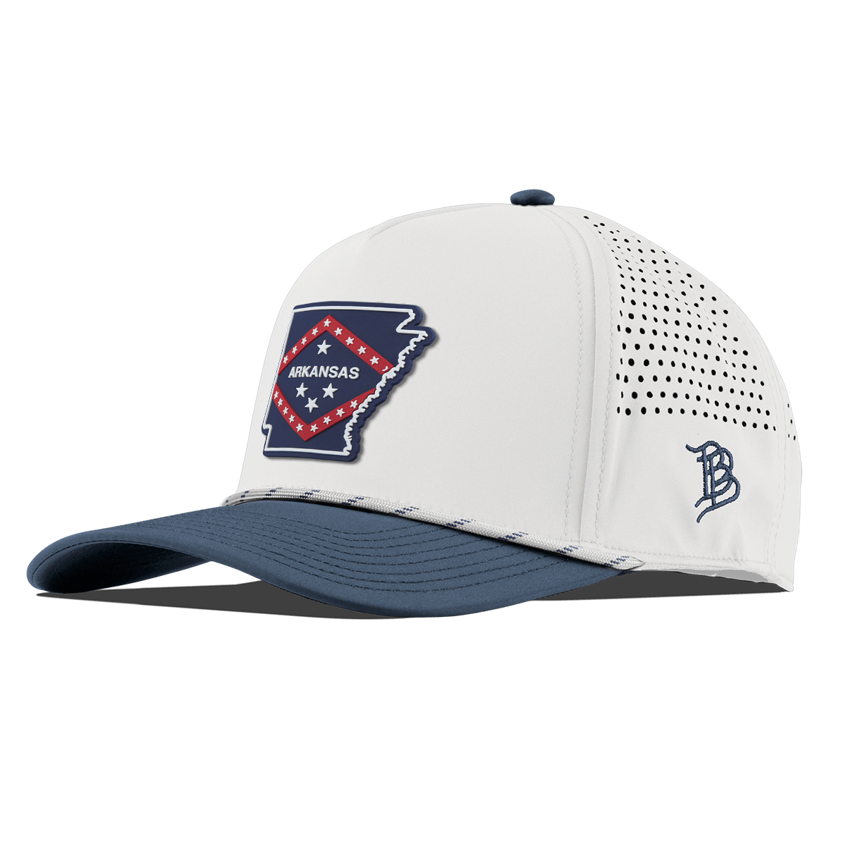 Arkansas Patriot Series Curved 5 Panel Rope White/Orion