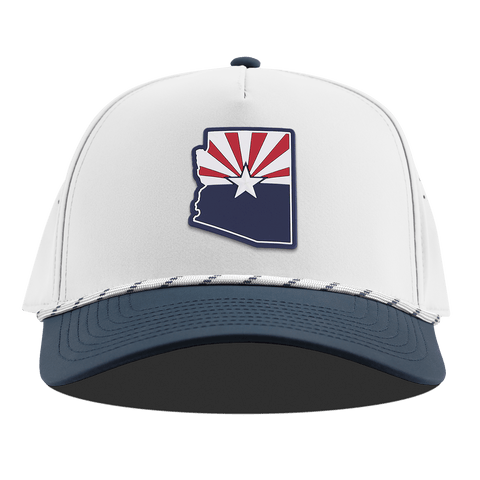 Arizona Patriot Series Curved 5 Panel Rope White/Orion