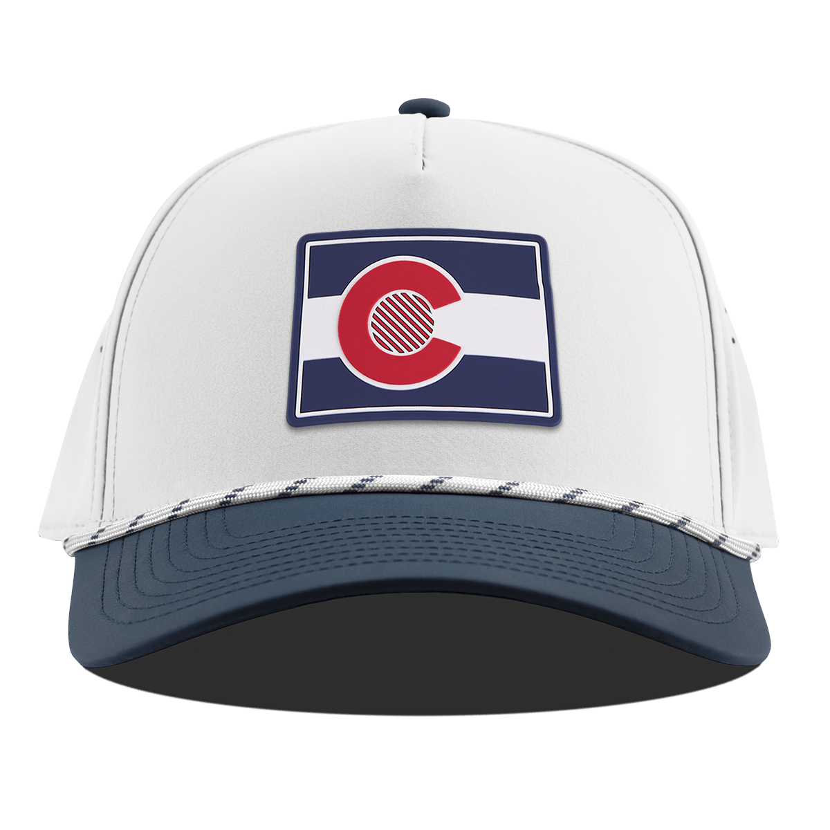 Colorado Patriot Series Curved 5 Panel Rope White/Orion