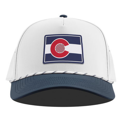 Colorado Patriot Series Curved 5 Panel Rope White/Orion