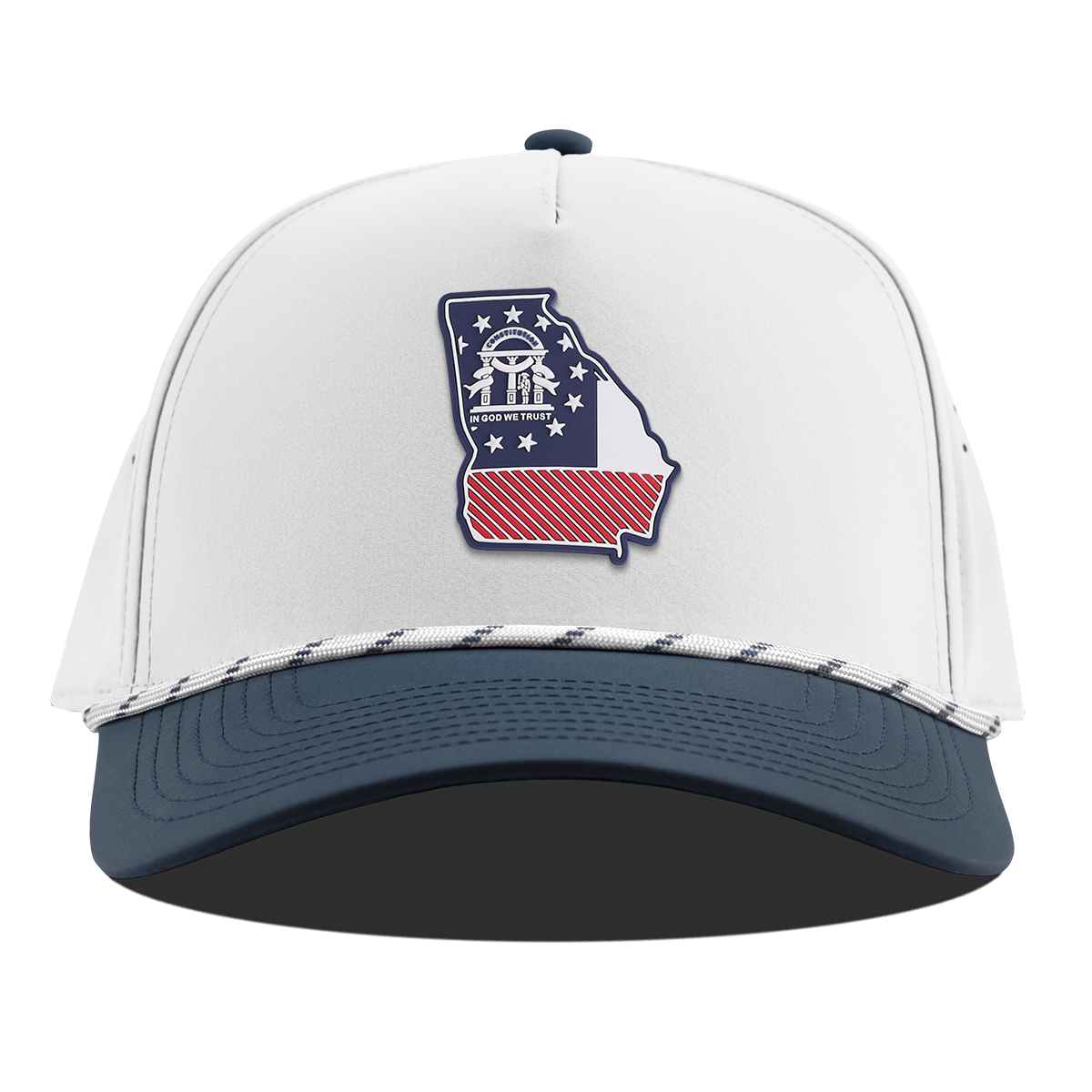 Georgia Patriot Series Curved 5 Panel Rope White/Orion