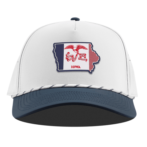 Iowa Patriot Series Curved 5 Panel Rope White/Orion