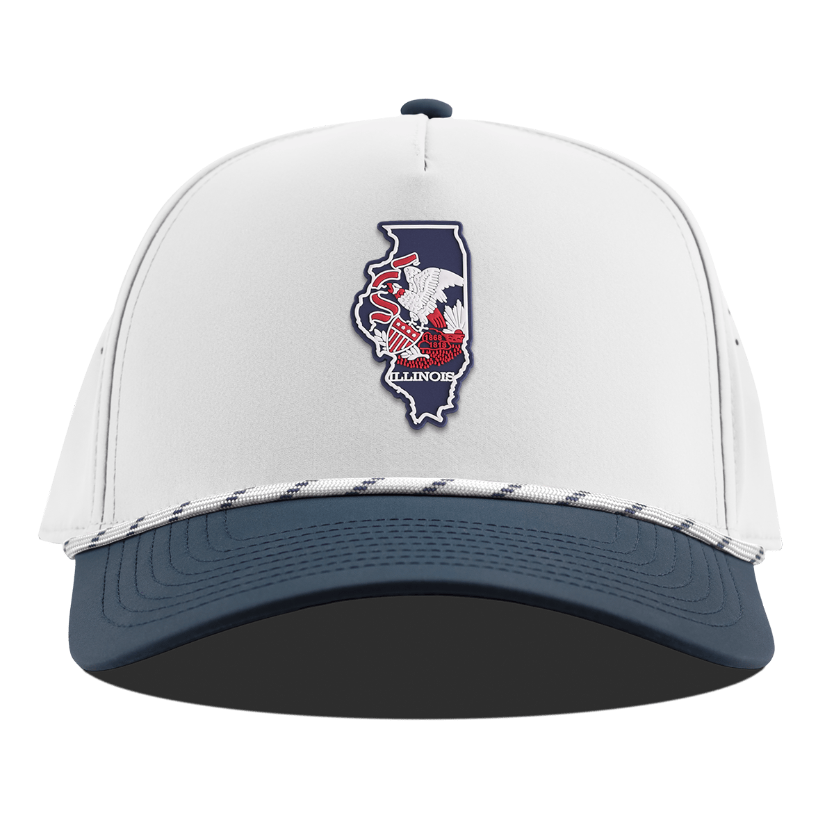Illinois Patriot Series Curved 5 Panel Rope White/Orion