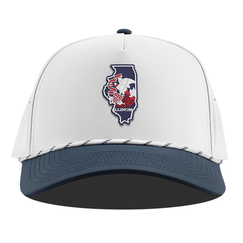 Illinois Patriot Series Curved 5 Panel Rope White/Orion