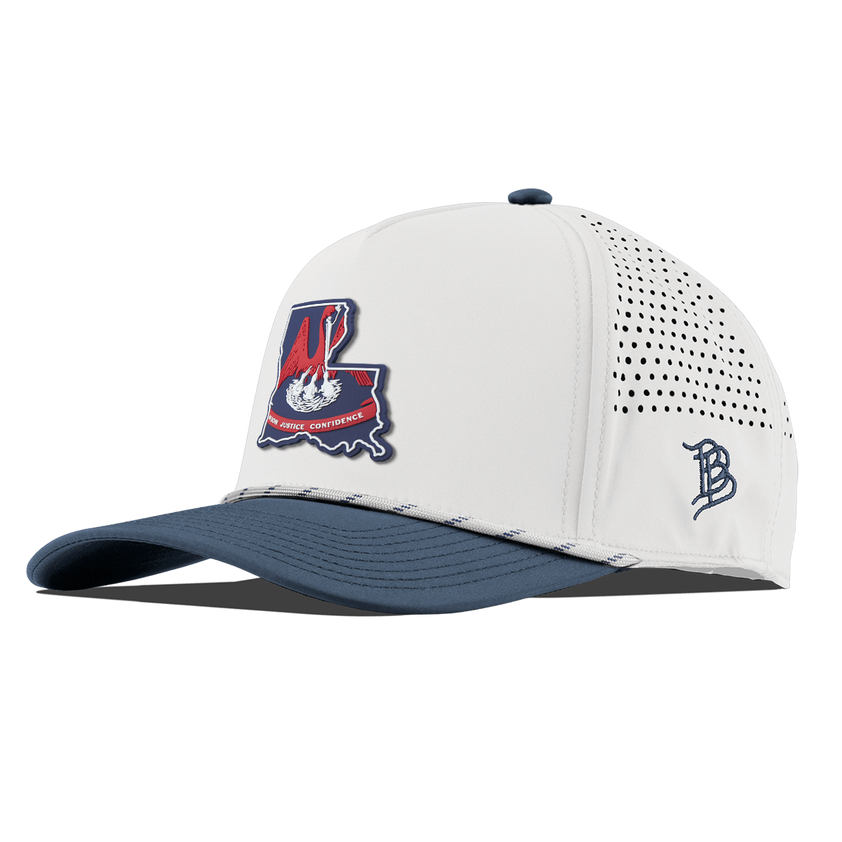 Louisiana Patriot Series Curved 5 Panel Rope White/Orion