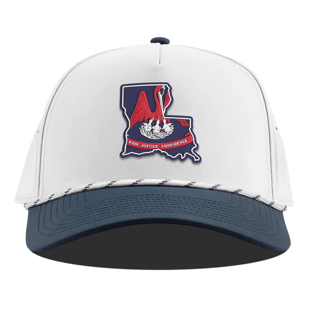 Louisiana Patriot Series Curved 5 Panel Rope White/Orion
