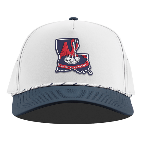 Louisiana Patriot Series Curved 5 Panel Rope White/Orion
