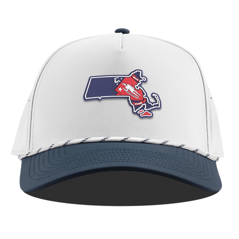 Massachusetts Patriot Series Curved 5 Panel Rope White/Orion