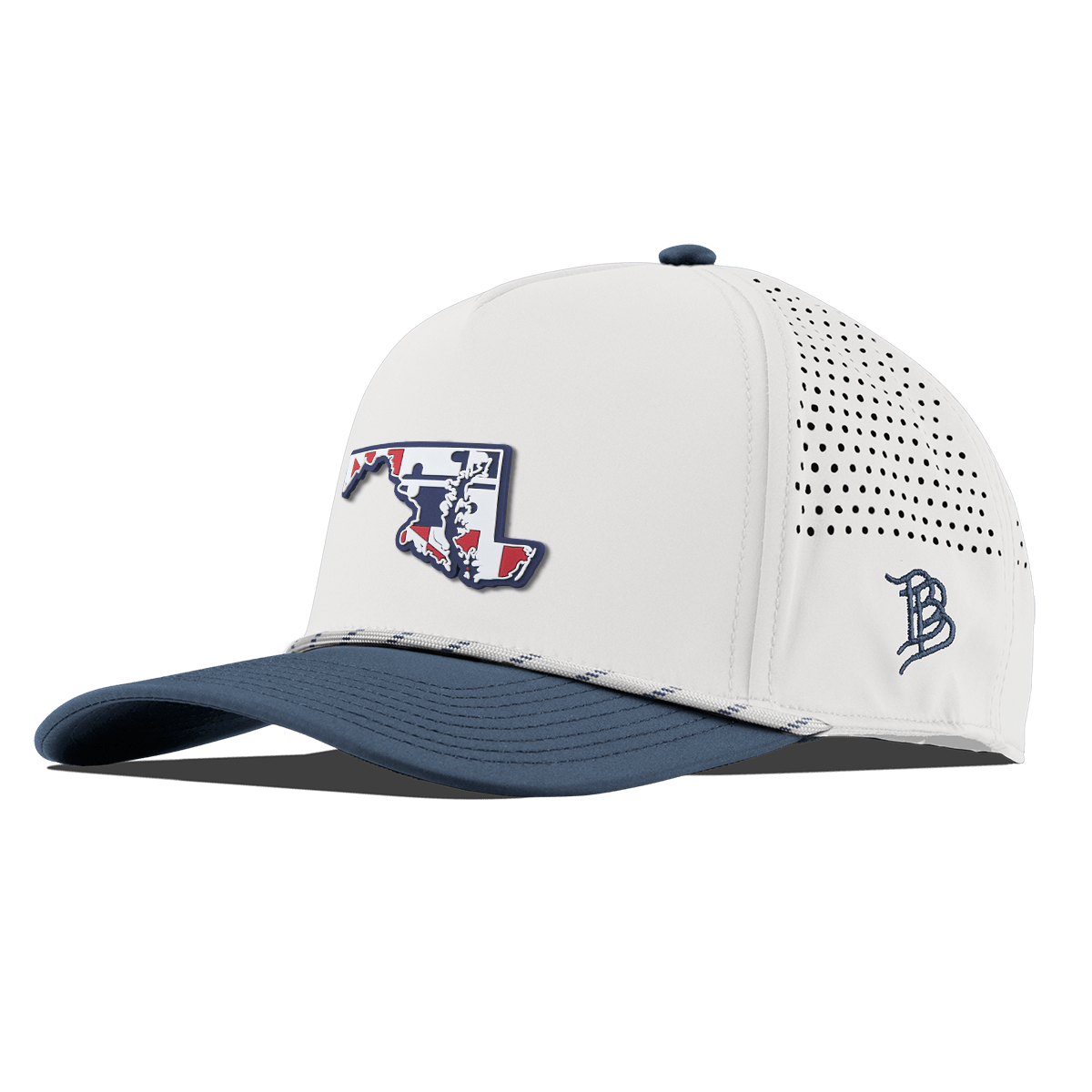 Maryland Patriot Series Curved 5 Panel Rope White/Orion