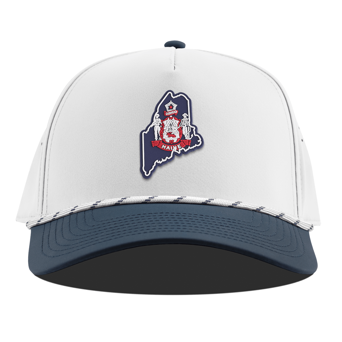 Maine Patriot Series Curved 5 Panel Rope White/Orion