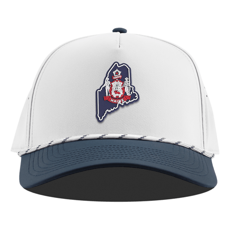 Maine Patriot Series Curved 5 Panel Rope White/Orion