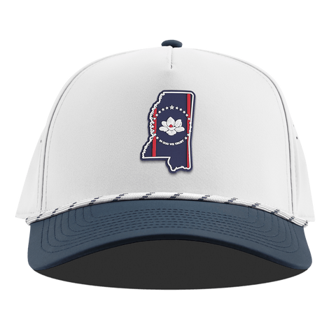 Mississippi Patriot Series Curved 5 Panel Rope White/Orion