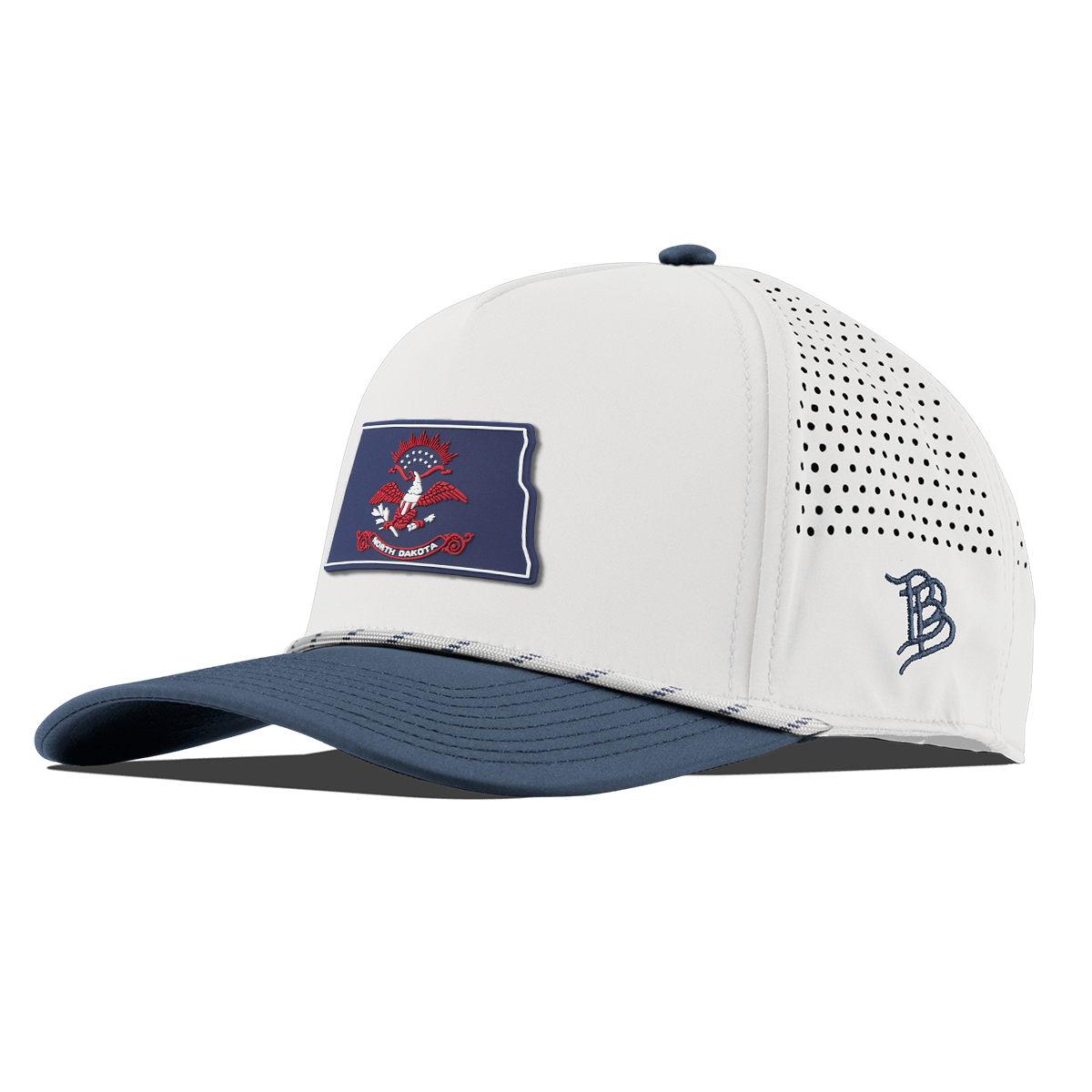 North Dakota Patriot Series Curved 5 Panel Rope White/Orion