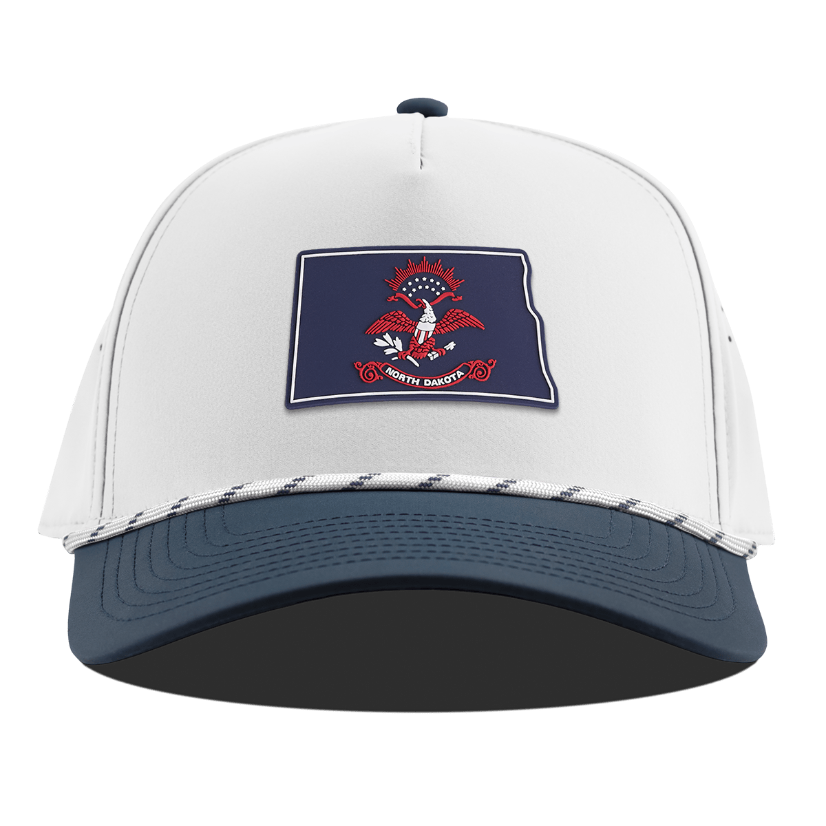 North Dakota Patriot Series Curved 5 Panel Rope White/Orion
