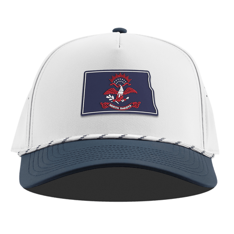 North Dakota Patriot Series Curved 5 Panel Rope White/Orion