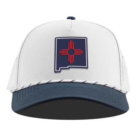 New Mexico Patriot Series Curved 5 Panel Rope White/Orion