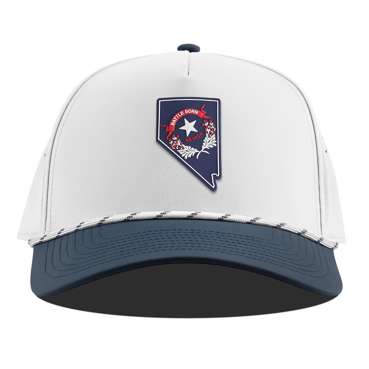 Nevada Patriot Series Curved 5 Panel Rope White/Orion