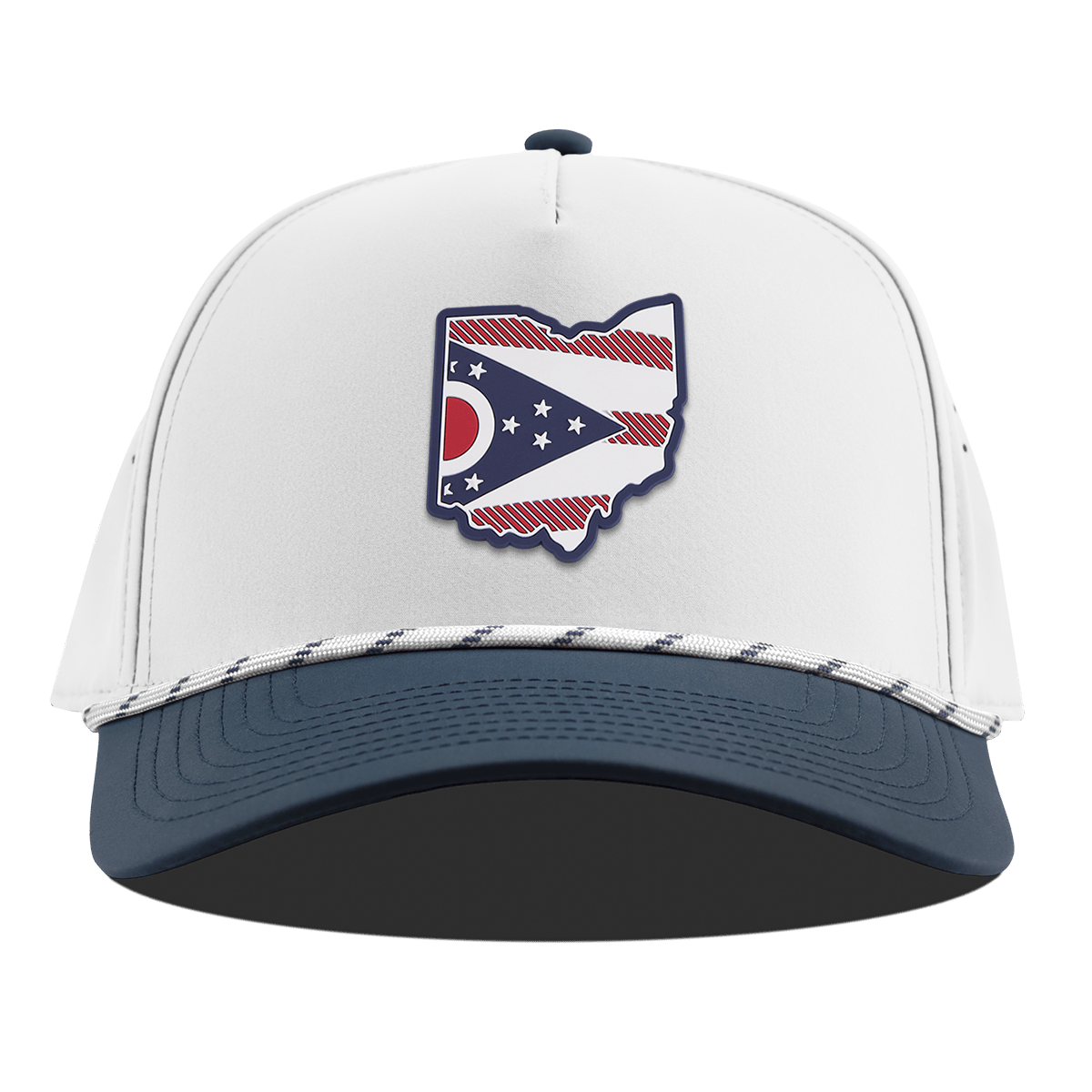 Ohio Patriot Series Curved 5 Panel Rope White/Orion