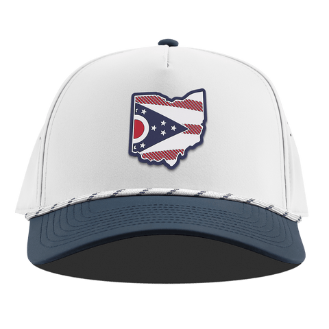 Ohio Patriot Series Curved 5 Panel Rope White/Orion