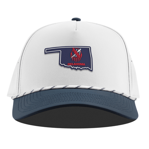 Oklahoma Patriot Series Curved 5 Panel Rope White/Orion